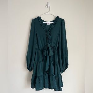 Princess Polly Emerald Green Long Sleeve Dress